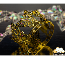 Корона для торта Метелики d 7.5см "Золото/Хамелеон"