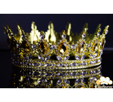Корона для торта "Золото/Циркон ваніль"
