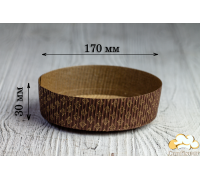 Форма для пирога 170*30 (темно-коричневий/золото)
