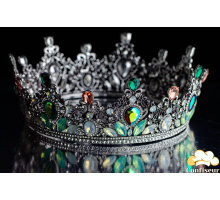 Корона для торта Винтажная d 14см Изумрудная