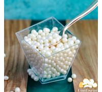 Кульки Білі рисові у цукровій глазурі 5мм (50грам) перламутрові