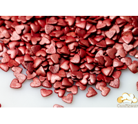 Цукрові Серця червоні перламутр (75 грам)