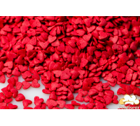 Цукрові сердечка червоні 4мм (75 грам)