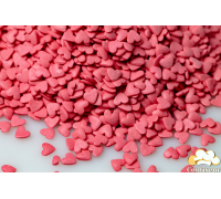 Цукрові рожеві сердечка 4 мм (75 грам)