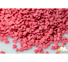 Цукрові рожеві сердечка 4 мм (75 грам)