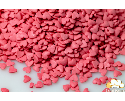 Цукрові рожеві сердечка 4 мм (75 грам)