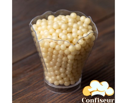Sugar pearls ivory 6mm -50 grams