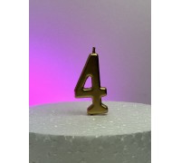 Свічка "4", Хромоване золото