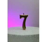 Свічка "7", Хромоване золото