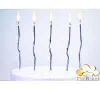 Свічки "Срібна спіраль" (6 шт)