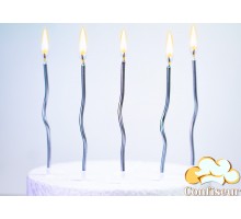 Candles "Silver Spiral"