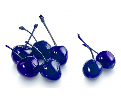 Blue cocktail cherry with a sprig (720 ml can)