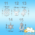 Acrylic New Year's tag (silver)