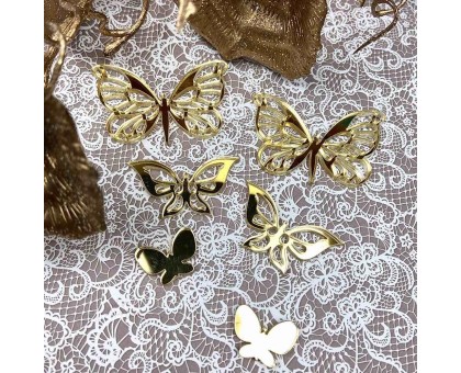 Декор акриловий метелики (золото)