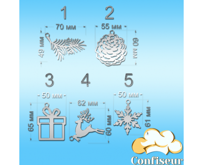 Acrylic New Year's tag (silver)