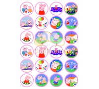 Waffle picture Peppa toppers