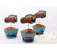 Wrappers for cupcakes Cars (12 pieces)