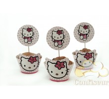 Обгортки для капкейків Hello Kitty (12 штук)