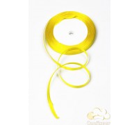Стрічка атласна 5 мм, одностороння, колір - Жовтий