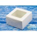 Коробка для десертів біла з вікном 170*170*90