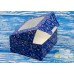 Коробка для десертів Новорічна синя з вікном 170*170*90