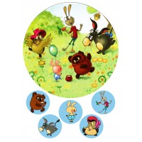 Waffle picture "Winnie the Pooh and his friends"
