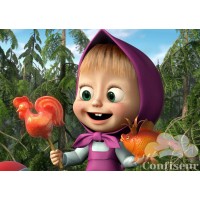 Waffle picture "Masha and the Bear"-5