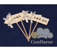 Флажок Eat Me 10шт (белый)