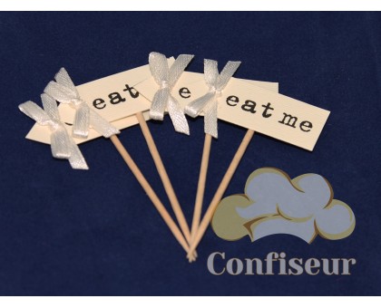 Флажок Eat Me 10шт (белый)