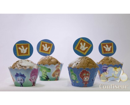 Wrappers for cupcakes Fixies (12 pieces)