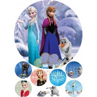 Edible waffle picture "Frozen"-2