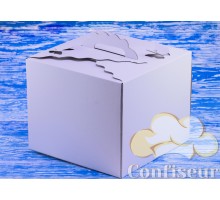 Box for cake "Butterfly" 300*300*250 white