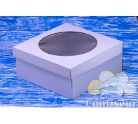 Box for cake 250*250*110 white with window