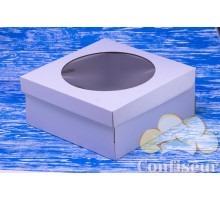 Box for cake 250*250*110 white with window