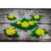 Цукрові квіти "Композиція Троянди в листі жовті"