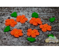 Цукрові квіти "Яблуневий колір оранжевий 4 см" 9 шт/уп