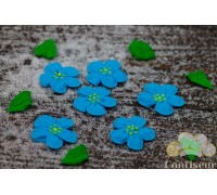 Цукрові квіти "Яблуневий колір блакитний 4 см" 9 шт/уп