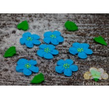 Цукрові квіти "Яблуневий колір блакитний 4 см" 9 шт/уп