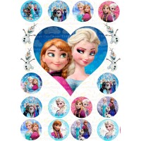 Edible waffle picture "Frozen"-11