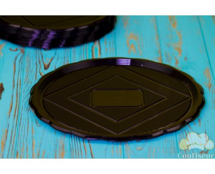 Medoro tray round black 28 cm