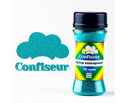 Sugar is colored blue-green (70g)