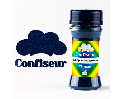 Sugar is colored dark blue (70g)