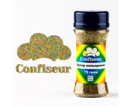 Rainbow colored sugar (70g)
