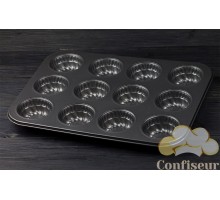 Form non-stick for baking cupcakes notched 12 PCs