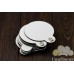 The substrate is fiberboard 9cm round white with holder