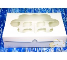Box for cupcakes - White with window (12 PCs.)