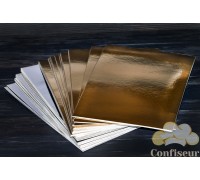 Подложка прямоугольная золото-серебро 23Х23см