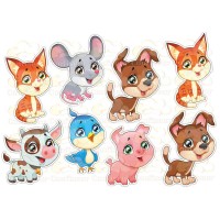 Waffle picture "Cute animals"-1