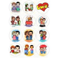 Вафельная картинка "Love is..."-14