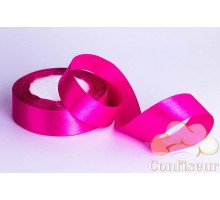 Satin ribbon 25 mm, single-sided, color - Cherry